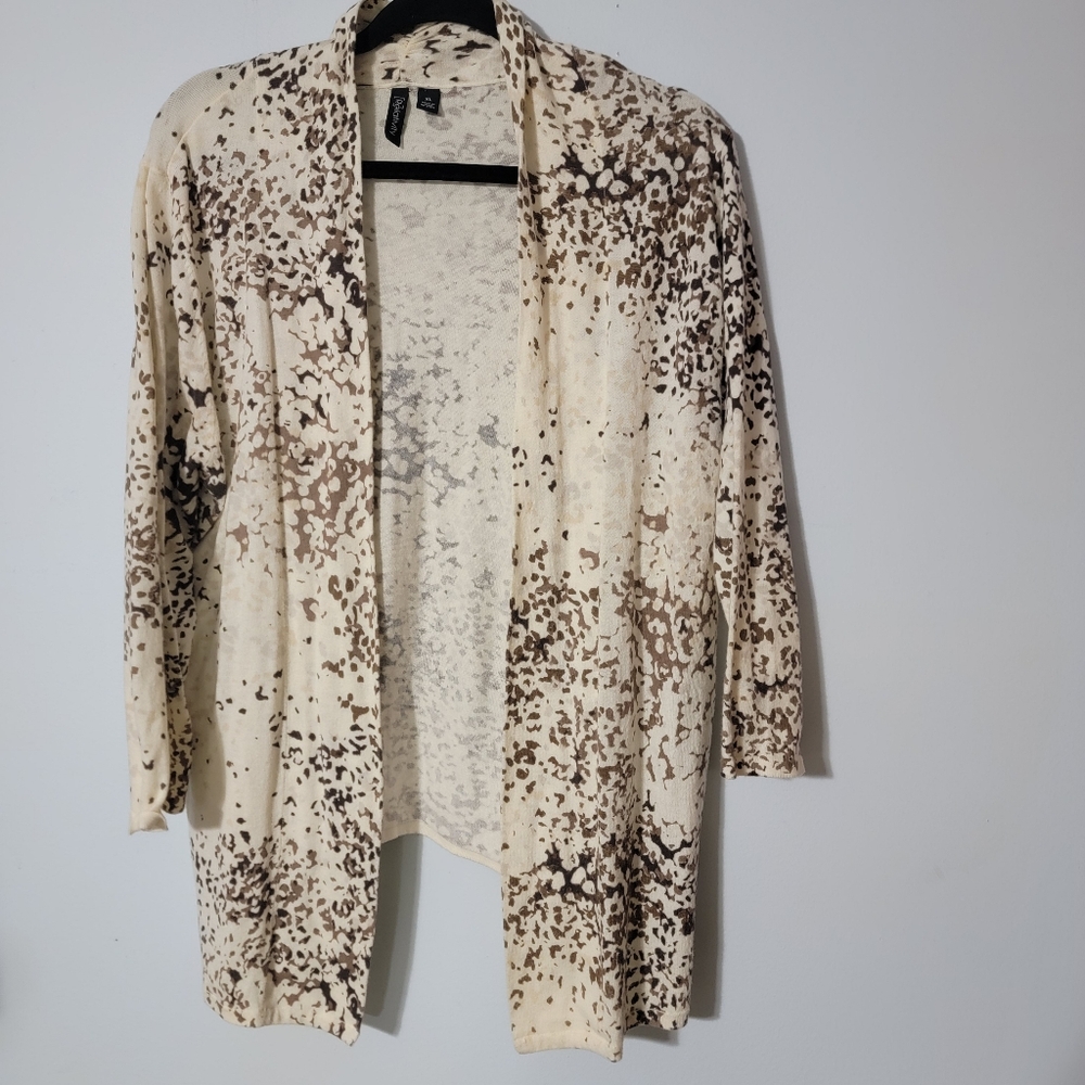 💚 Relativity Womens Open Front Cardigan 3/4 Sleeves‎ Size XL Fall Colors